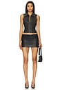 view 4 of 4 Rachel Faux Leather Vest in Distressed Black