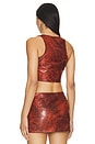 view 3 of 4 Juno Faux Leather Top in Red