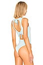 view 4 of 5 Allegra Tie Back Bodysuit in Light Blue