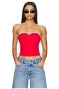 view 1 of 4 Whitney Strapless Top in Red