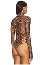 view 4 of 5 Twila Sheer Bodysuit in Leopard