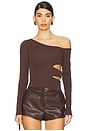 view 1 of 4 Romina Long Sleeve Top in Brown
