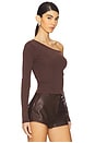 view 2 of 4 Romina Long Sleeve Top in Brown