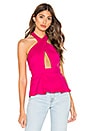 view 1 of 4 TOP PEPLUM SHANET in Hot Pink