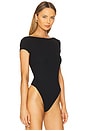 view 3 of 5 Melisa Low Back Bodysuit in Black