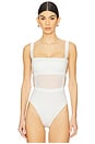 view 2 of 5 Camille Strappy Back Bodysuit in White