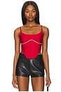 view 1 of 5 Gia Corset Top in Red