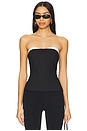 view 1 of 4 Anika Strapless Top in Black & White