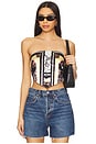 view 1 of 4 Sophia Bandana Top in Black Chain