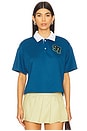 view 1 of 4 Alinia Polo Top in Blue