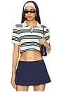 view 1 of 4 Aldi Polo Top in Ivory Multi
