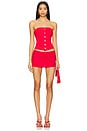 view 4 of 4 Jordyn Corset Top in Red