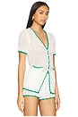 view 2 of 4 Brisa Top in White & Green