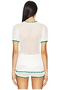 view 3 of 4 Brisa Top in White & Green
