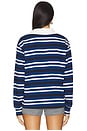 view 3 of 4 Sashia Polo Top in Blue Stripe