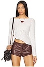 view 1 of 5 Jayne Long Sleeve Top in White