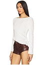 view 3 of 5 Jayne Long Sleeve Top in White