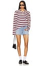 view 4 of 4 Cailyn Polo Top in Red & Navy