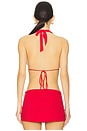 view 3 of 4 Daphne Halter Top in Red