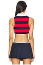 view 3 of 4 Koko Crop Top in Red & Navy