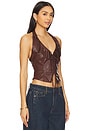 view 2 of 4 Kay Faux Leather Top in Brown
