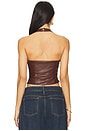 view 3 of 4 Kay Faux Leather Top in Brown