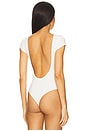 view 4 of 5 Melisa Low Back Bodysuit in White