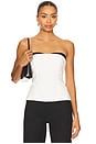 view 1 of 4 Anika Strapless Top in White & Black
