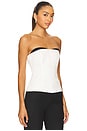 view 2 of 4 Anika Strapless Top in White & Black