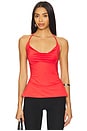 view 1 of 4 Clover Halter Top in Red