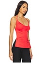 view 2 of 4 Clover Halter Top in Red