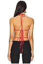 view 3 of 4 Clover Halter Top in Red