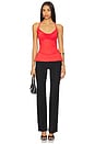 view 4 of 4 Clover Halter Top in Red