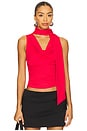 view 1 of 5 Amaly Drape Top in Red