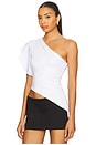 view 3 of 5 Marlene Asymmetrical Top in white