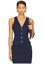 view 1 of 4 Darlah Denim Vest Top in Dark Denim