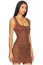 view 2 of 4 Patsie Faux Suede Top in Brown