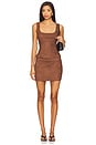 view 4 of 4 Patsie Faux Suede Top in Brown