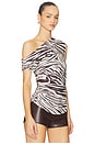 view 2 of 5 Gigi Asymmetrical Top in Zebra