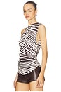 view 3 of 5 Gigi Asymmetrical Top in Zebra