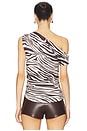 view 4 of 5 Gigi Asymmetrical Top in Zebra