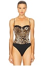 view 2 of 5 Chiarah Bodysuit Top in Leopard