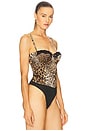 view 3 of 5 Chiarah Bodysuit Top in Leopard