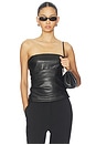view 1 of 4 Leynia Faux Leather Top in Black