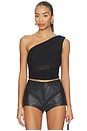 view 1 of 4 Amina Asymmetrical Top in Black