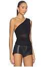 view 2 of 4 Amina Asymmetrical Top in Black