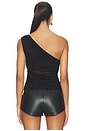 view 3 of 4 Amina Asymmetrical Top in Black
