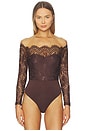 view 2 of 5 Rivka Off Shoulder Bodysuit in Brown