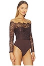 view 3 of 5 Rivka Off Shoulder Bodysuit in Brown