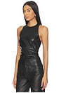 view 3 of 5 Calania Faux Leather Top in Black